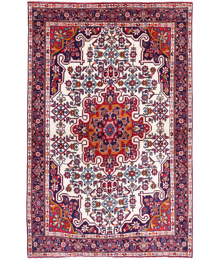 Persian Hamadan Rug 3' 3" x 5' 1" Hand-Knotted | No. AT34211