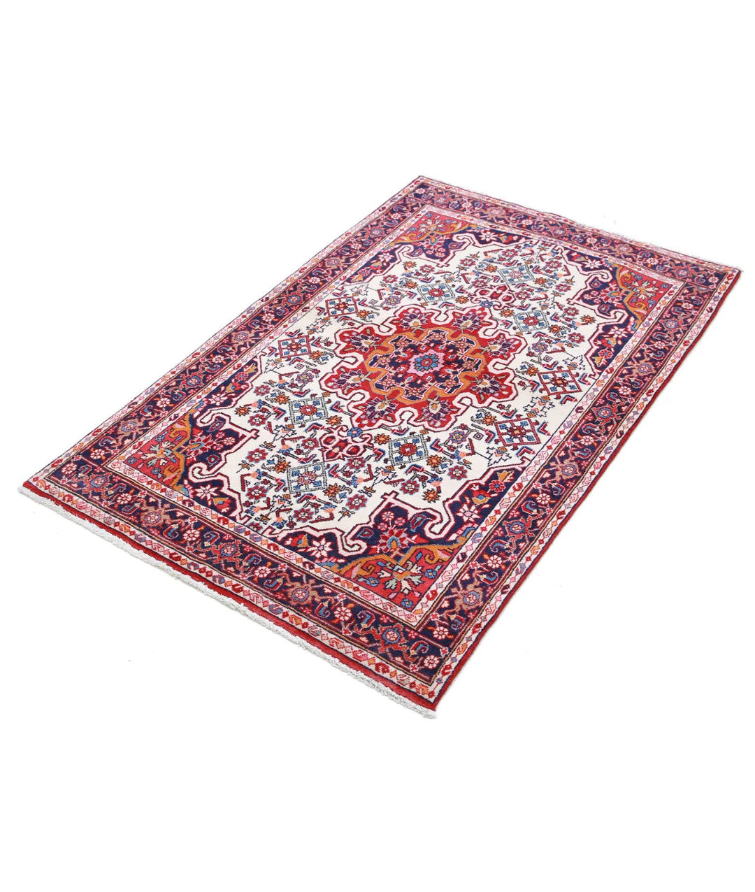 Persian Hamadan Rug 3' 3" x 5' 1" Hand-Knotted | No. AT34211