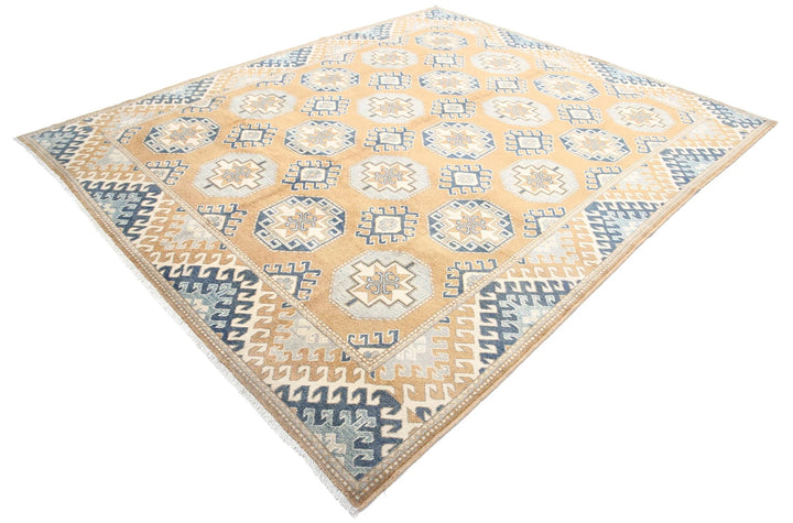 Beige Afghan Ziegler Rug 8' 5" x 10' 1" Hand-Knotted | No. AT34250
