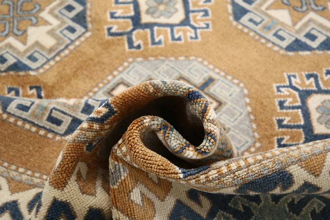 Beige Afghan Ziegler Rug 8' 5" x 10' 1" Hand-Knotted | No. AT34250