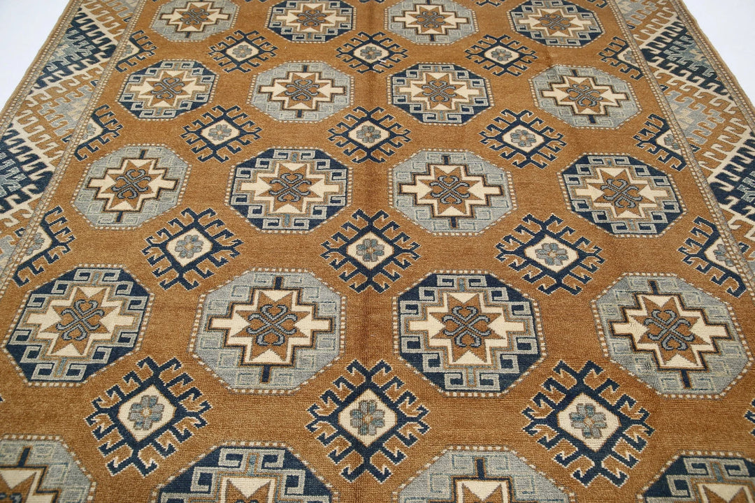 Beige Afghan Ziegler Rug 8' 5" x 10' 1" Hand-Knotted | No. AT34250