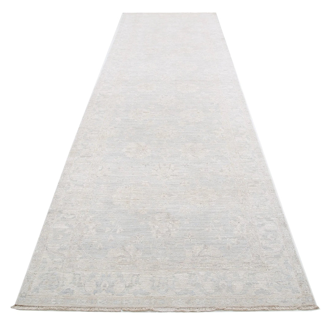 Afghan Runner Rug 3' 11" x 14' 2" Hand-Knotted | No. AT34272