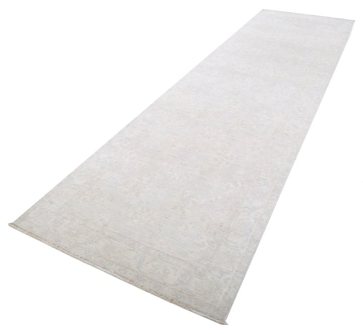 Afghan Runner Rug 3' 11" x 14' 2" Hand-Knotted | No. AT34272