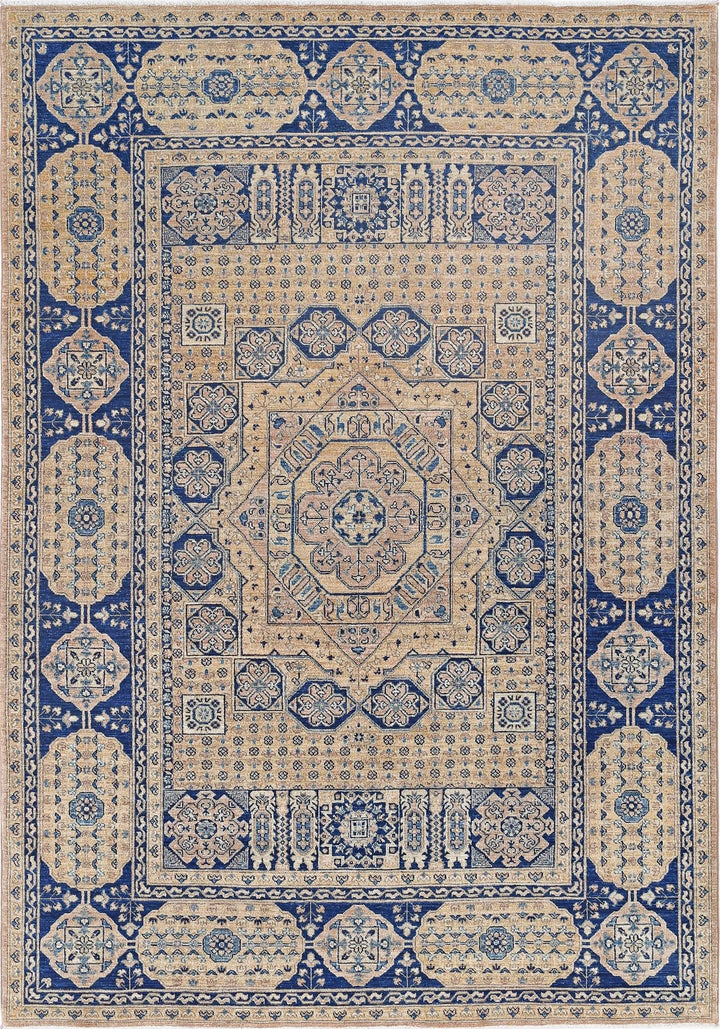Afghan Mamluk Rug 6' 7" x 9' 3" Hand-Knotted | No. AT34299