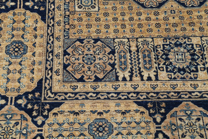 Afghan Mamluk Rug 6' 7" x 9' 3" Hand-Knotted | No. AT34299