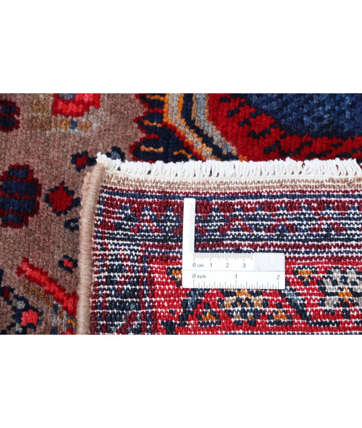Persian Hamadan Oriental Rug 4' 11" x 9' 0" Hand-Knotted | No. AT34306