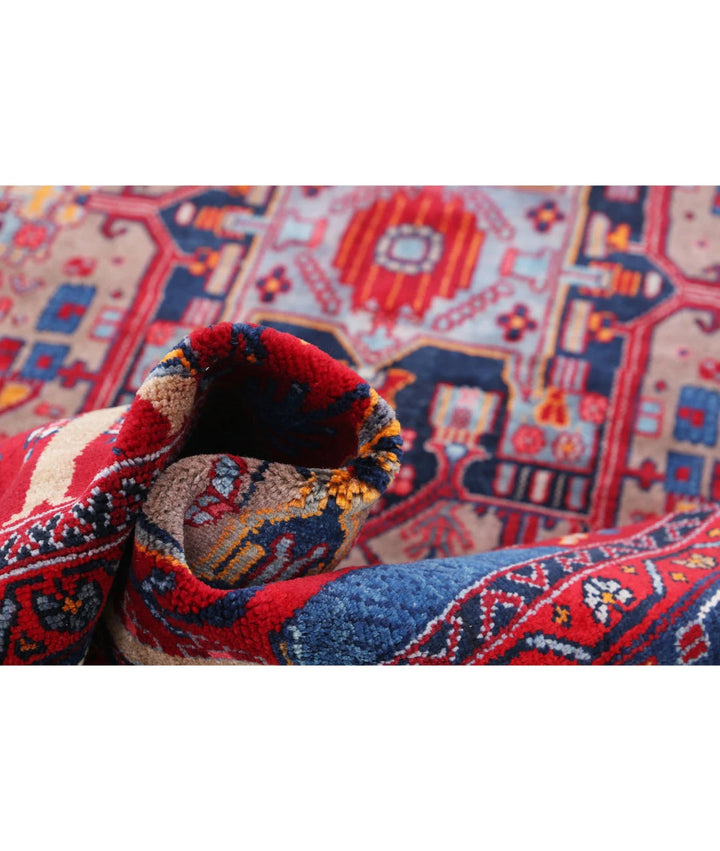Persian Hamadan Oriental Rug 4' 11" x 9' 0" Hand-Knotted | No. AT34306