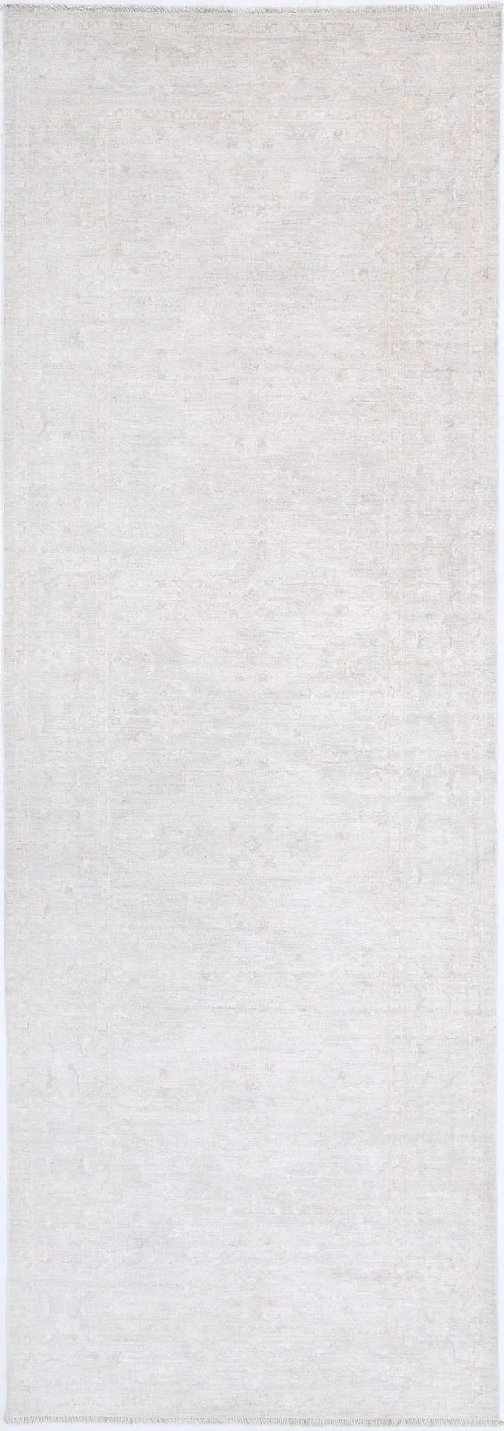 Afghan Tabriz Rug 3' 3" x 10' 2" Hand-Knotted | No. AT34322