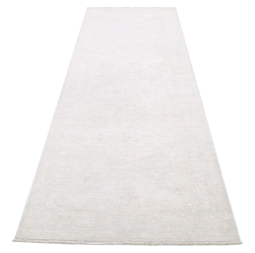 Afghan Tabriz Rug 3' 3" x 10' 2" Hand-Knotted | No. AT34322