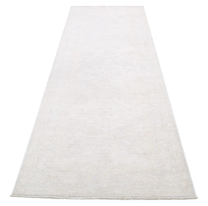 Afghan Tabriz Rug 3' 3" x 10' 2" Hand-Knotted | No. AT34322
