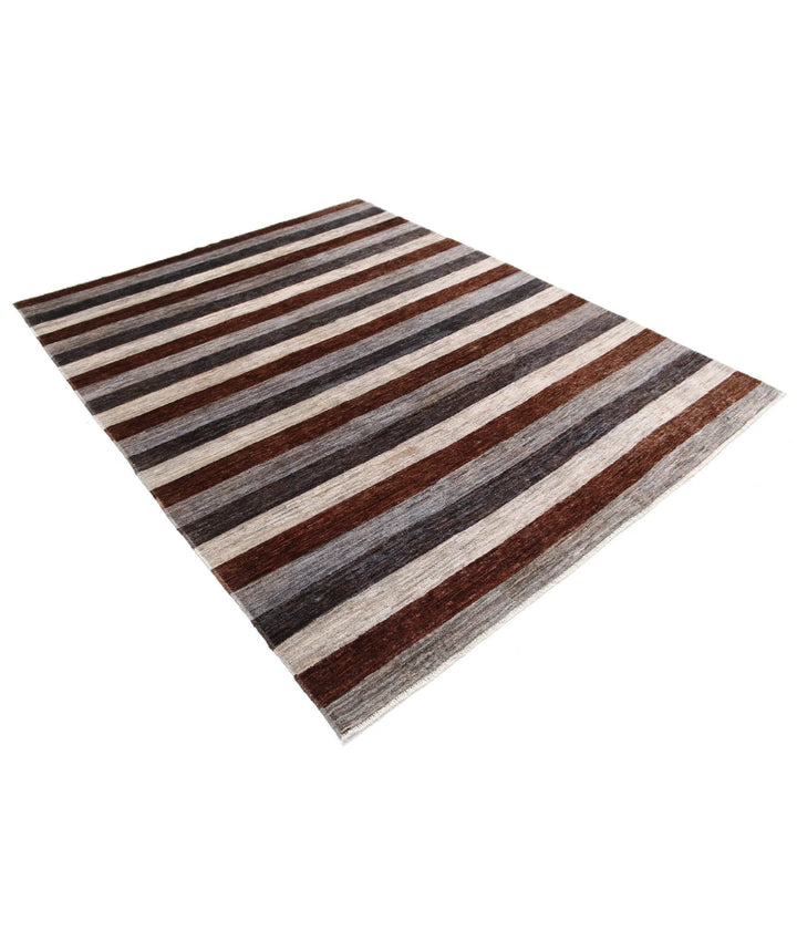 Afghan Modcar Rug 6' 5" x 8' 0" Hand-Knotted | No. AT34384