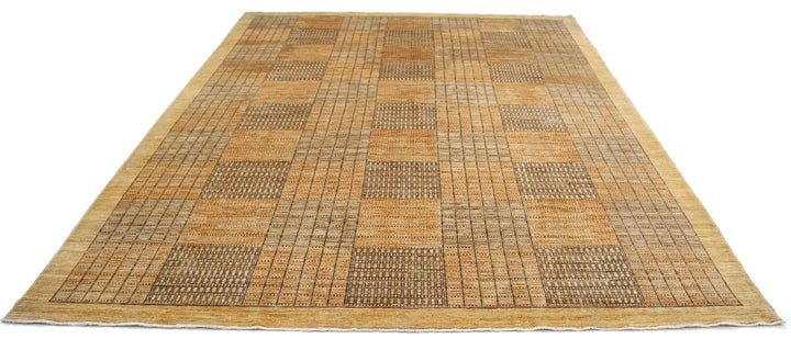 Afghan Modcar Rug 8' 11" x 10' 10" Hand-Knotted | No. AT34411