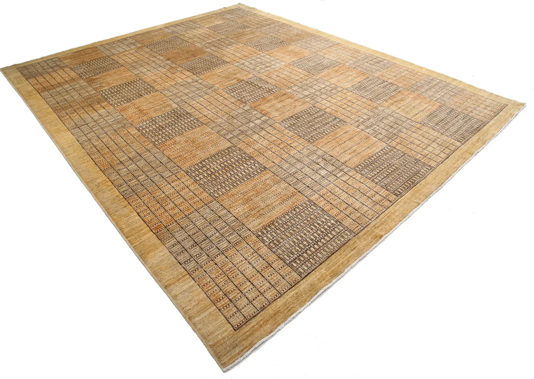 Afghan Modcar Rug 8' 11" x 10' 10" Hand-Knotted | No. AT34411