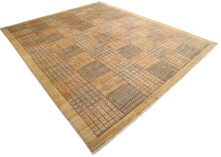 Afghan Modcar Rug 8' 11" x 10' 10" Hand-Knotted | No. AT34411