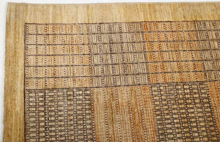 Afghan Modcar Rug 8' 11" x 10' 10" Hand-Knotted | No. AT34411