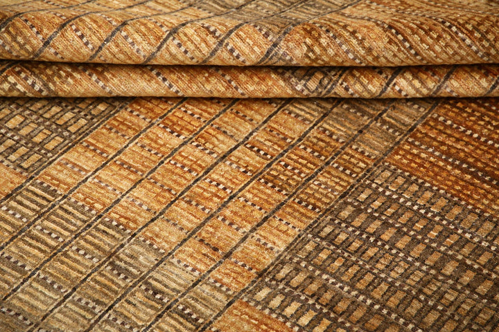Afghan Modcar Rug 8' 11" x 10' 10" Hand-Knotted | No. AT34411