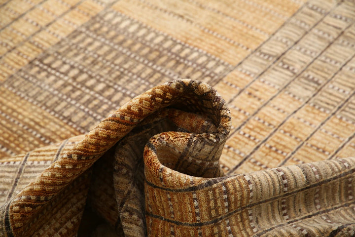 Afghan Modcar Rug 8' 11" x 10' 10" Hand-Knotted | No. AT34411