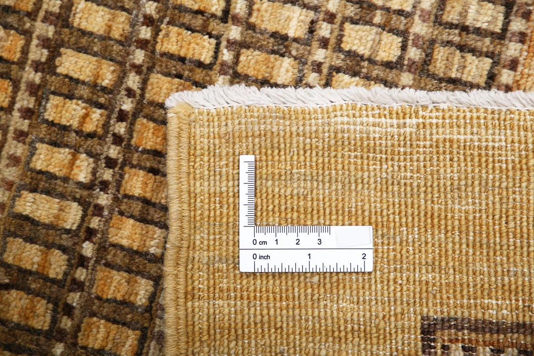 Afghan Modcar Rug 8' 11" x 10' 10" Hand-Knotted | No. AT34411