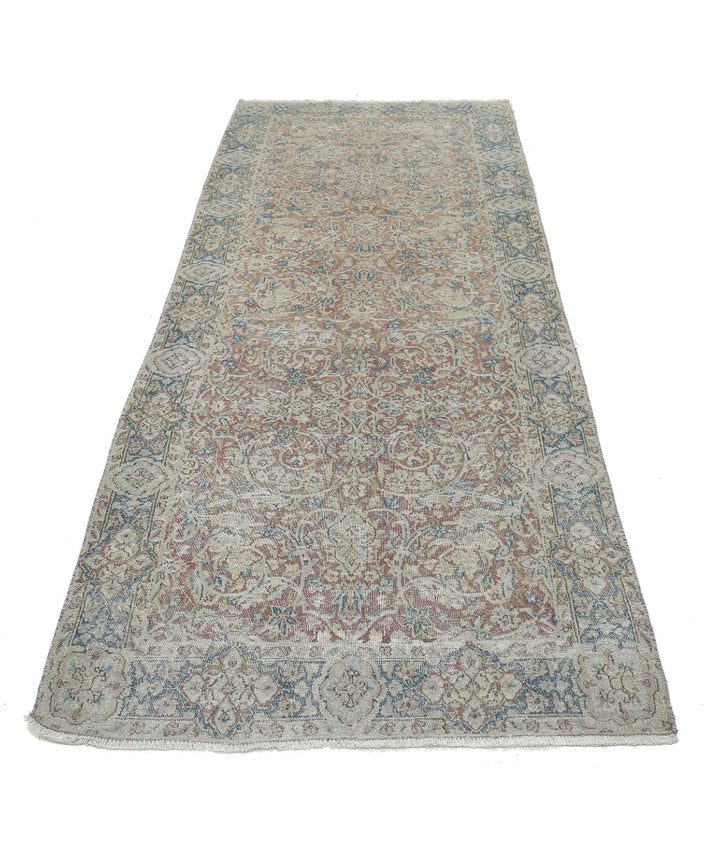 Persian Kerman Runner Rug 3' 8" x 9' 6" Hand-Knotted | No. AT34473