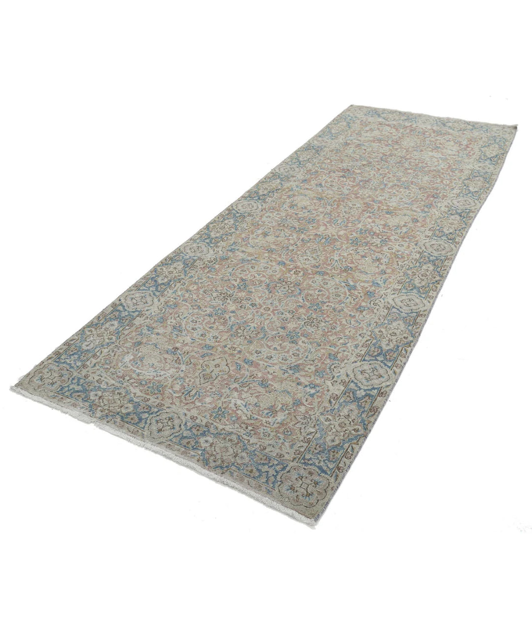 Persian Kerman Runner Rug 3' 8" x 9' 6" Hand-Knotted | No. AT34473