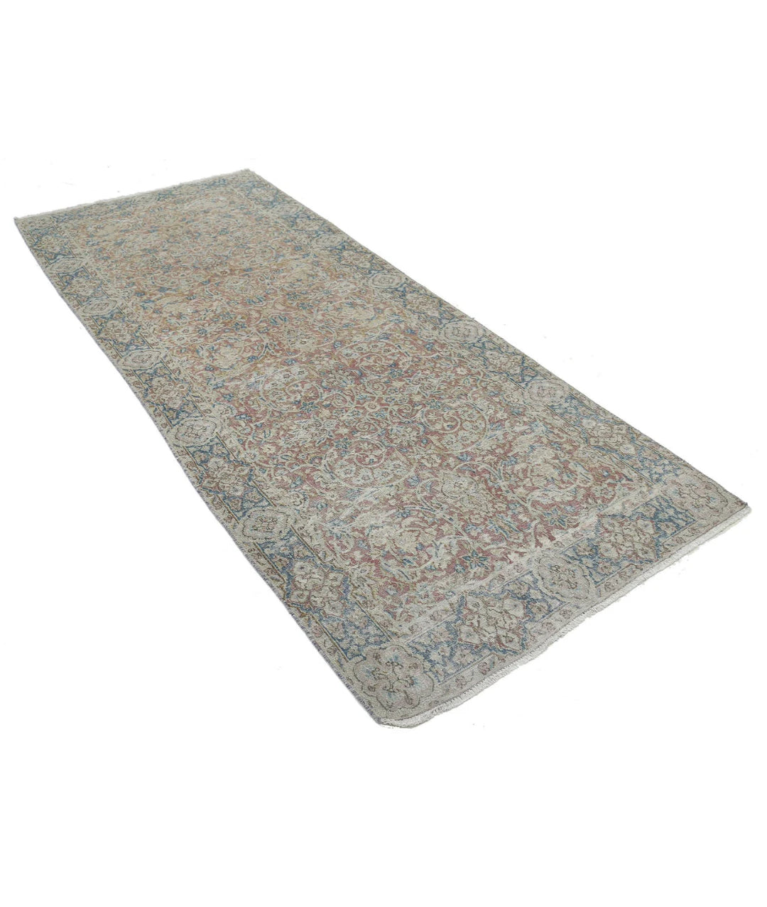 Persian Kerman Runner Rug 3' 8" x 9' 6" Hand-Knotted | No. AT34473