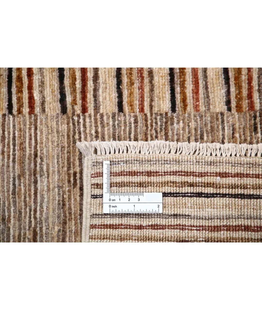 Multicolor Afghan Oriental Rug 4' 9" x 6' 5" Hand-Knotted | No. AT34487