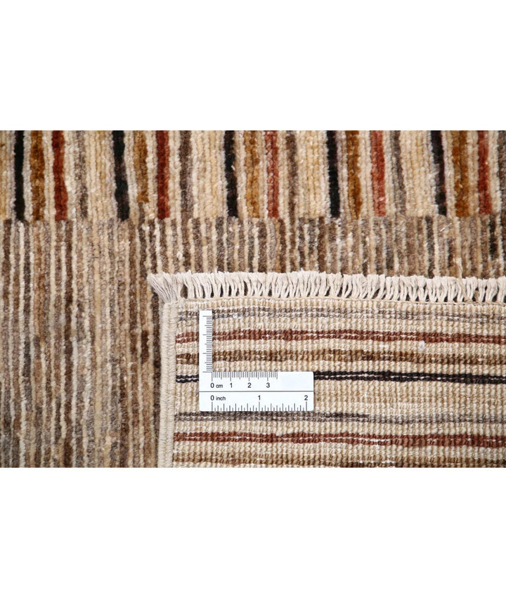 Multicolor Afghan Oriental Rug 4' 9" x 6' 5" Hand-Knotted | No. AT34487