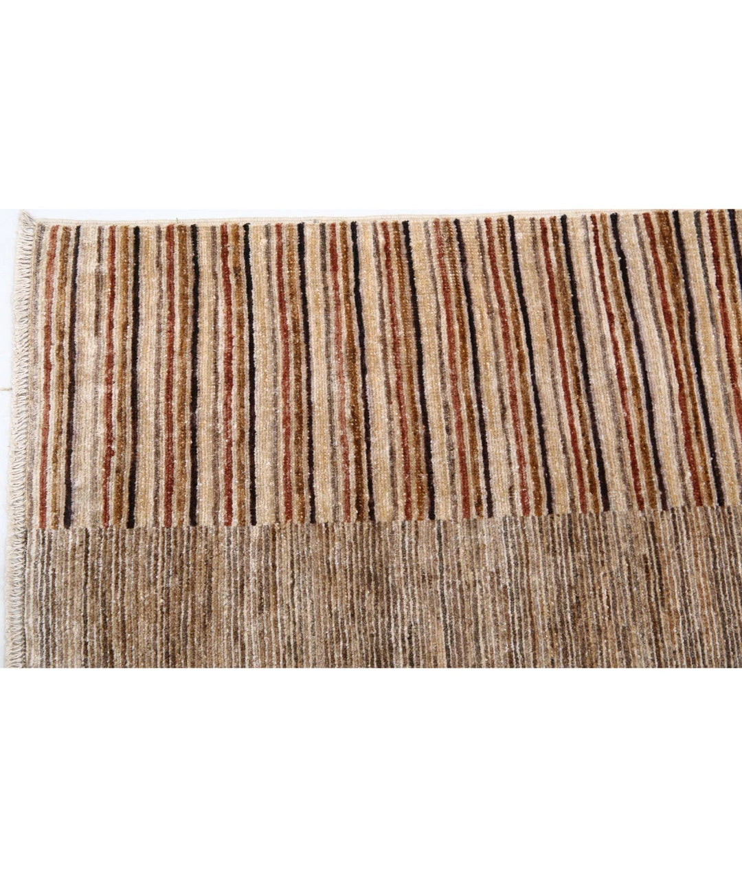Multicolor Afghan Oriental Rug 4' 9" x 6' 5" Hand-Knotted pattern