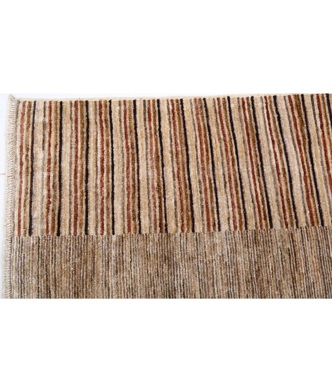 Multicolor Afghan Oriental Rug 4' 9" x 6' 5" Hand-Knotted | No. AT34487