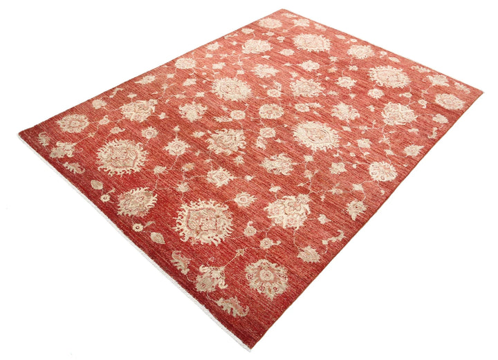 Afghan Oriental Rug 4' 10" x 6' 6" Hand-Knotted | No. AT34543