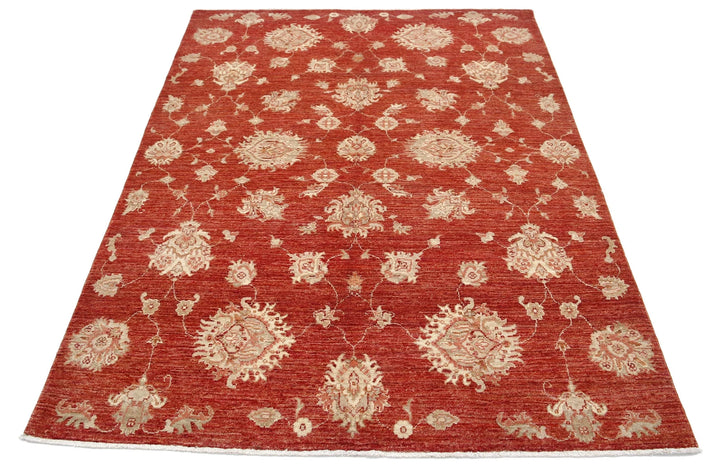 Afghan Oriental Rug 4' 10" x 6' 6" Hand-Knotted | No. AT34543