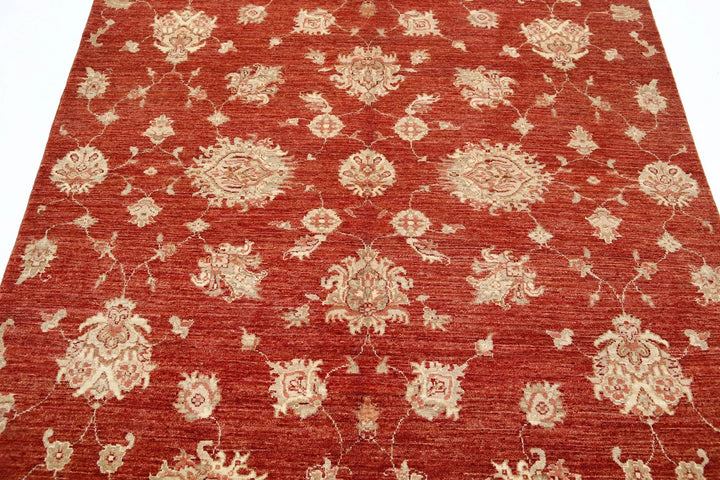 Afghan Oriental Rug 4' 10" x 6' 6" Hand-Knotted | No. AT34543