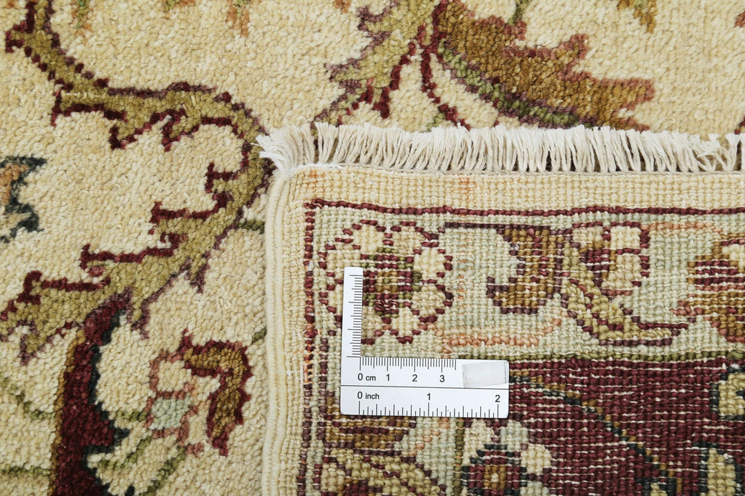 Ivory Indian Ziegler Rug 8' 1" x 10' 3" Hand-Knotted | No. AT34577