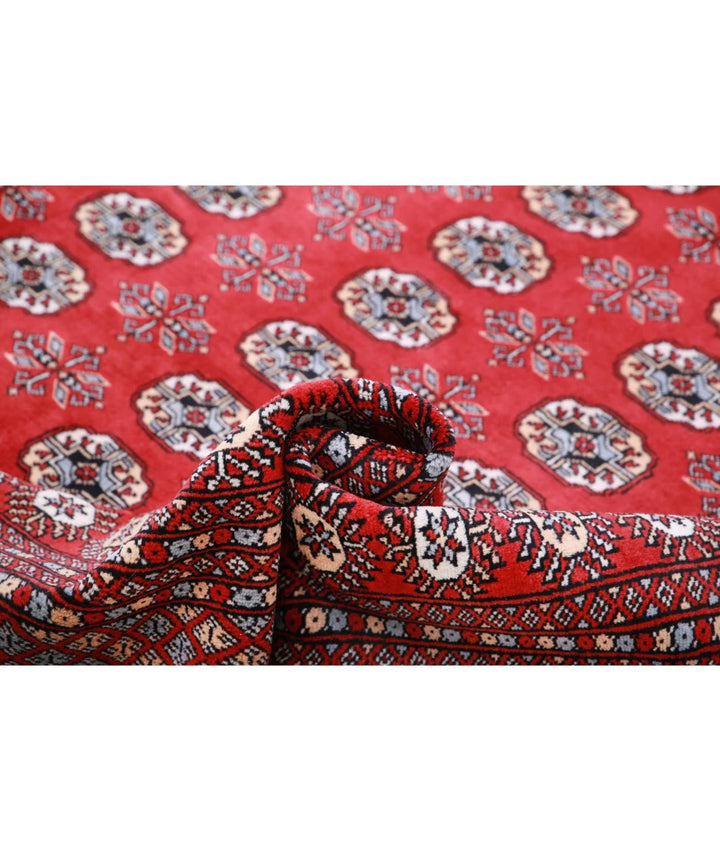 Pakistani Bokhara Rug 8' 1" x 9' 9" Hand-Knotted | No. AT34585