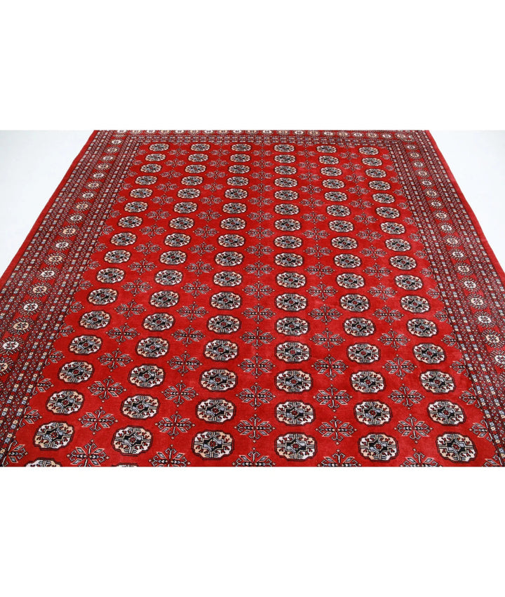 Pakistani Bokhara Rug 8' 1" x 9' 9" Hand-Knotted | No. AT34585