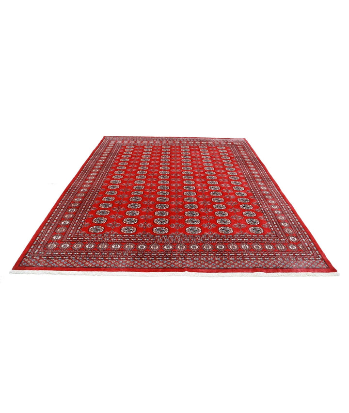 Pakistani Bokhara Rug 8' 1" x 9' 9" Hand-Knotted | No. AT34585