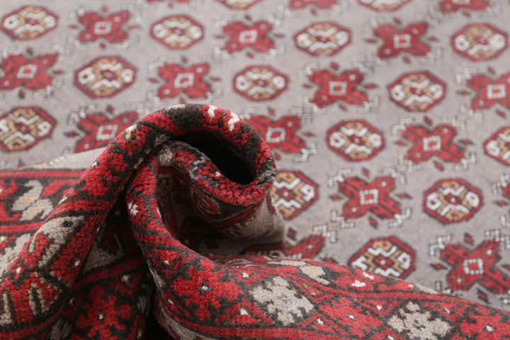 Afghan Akcha Revival Rug 8' 2" x 10' 11" Hand-Knotted | No. AT34615