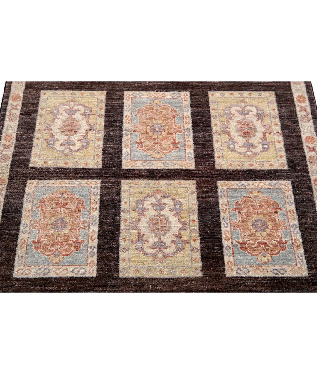 Brown Afghan Bakhtiari Rug 3' 0" x 5' 2" Hand-Knotted | No. AT34664