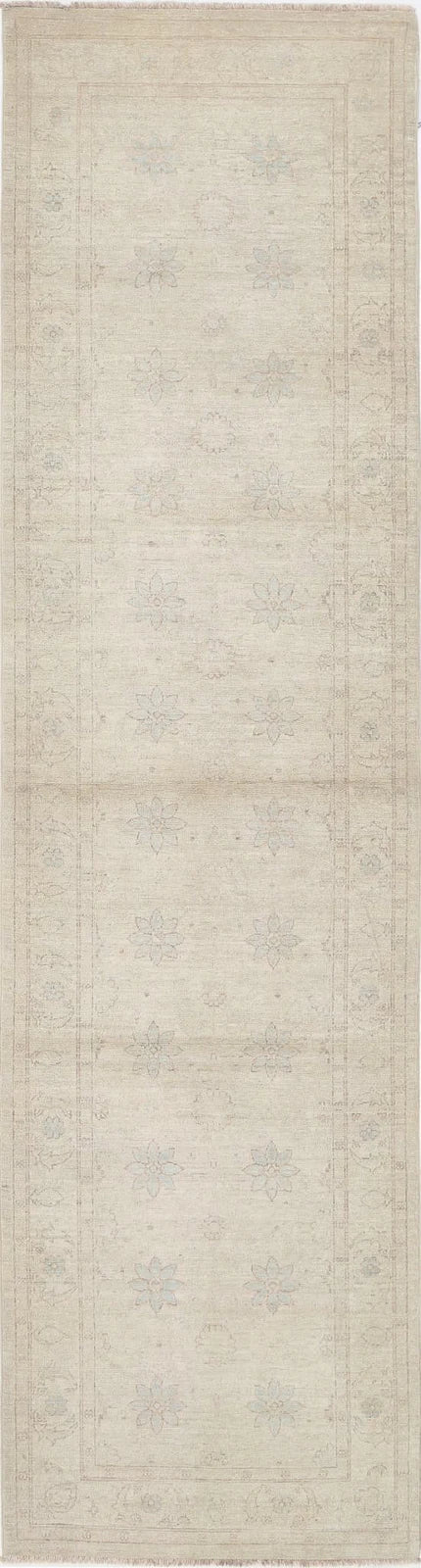 Afghan Serenity Runner Rug 2' 9" x 10' 8" Hand-Knotted | No. AT34679