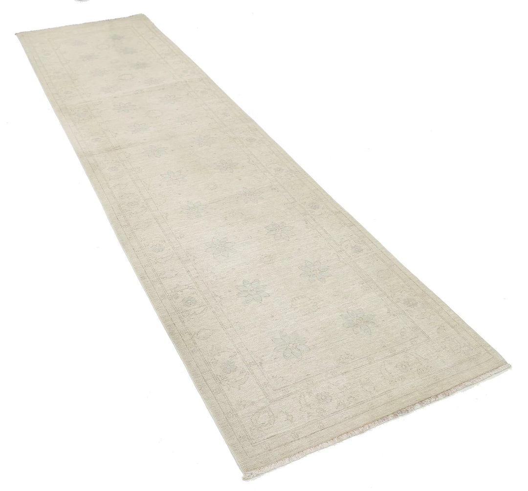 Afghan Serenity Runner Rug 2' 9" x 10' 8" Hand-Knotted | No. AT34679