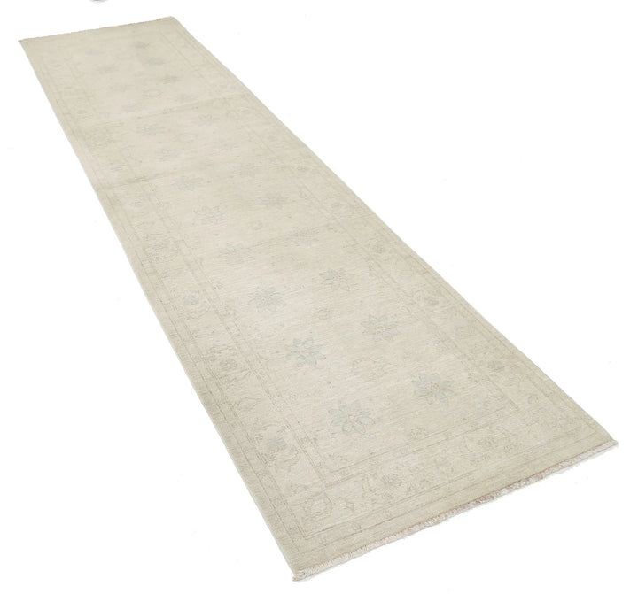 Afghan Serenity Runner Rug 2' 9" x 10' 8" Hand-Knotted | No. AT34679