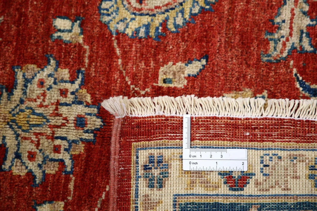 Afghan Ziegler Rug 5'5" x 7'10" Hand-Knotted | No. AT34734