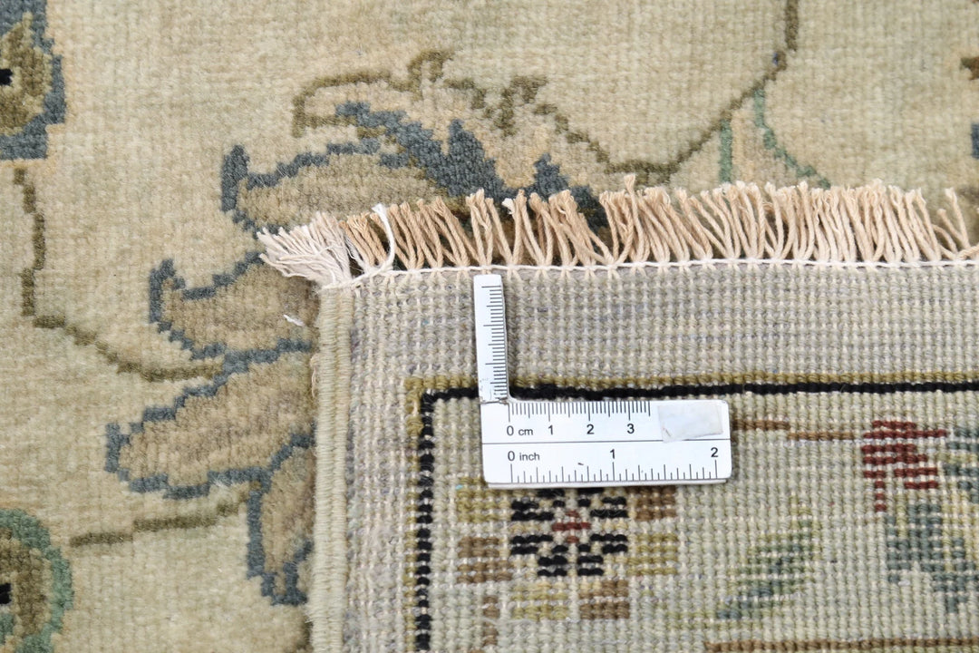 Beige Indian Ziegler Rug 9' 10" x 13' 9" Hand-Knotted | No. AT34739