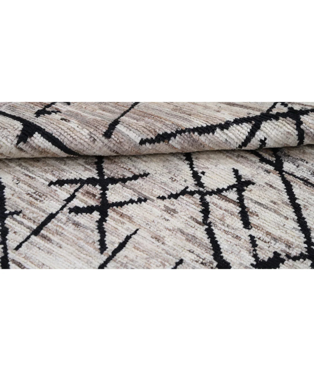 Brown Afghan Oriental Rug 4' 1" x 6' 0" Hand-Knotted | No. AT34890