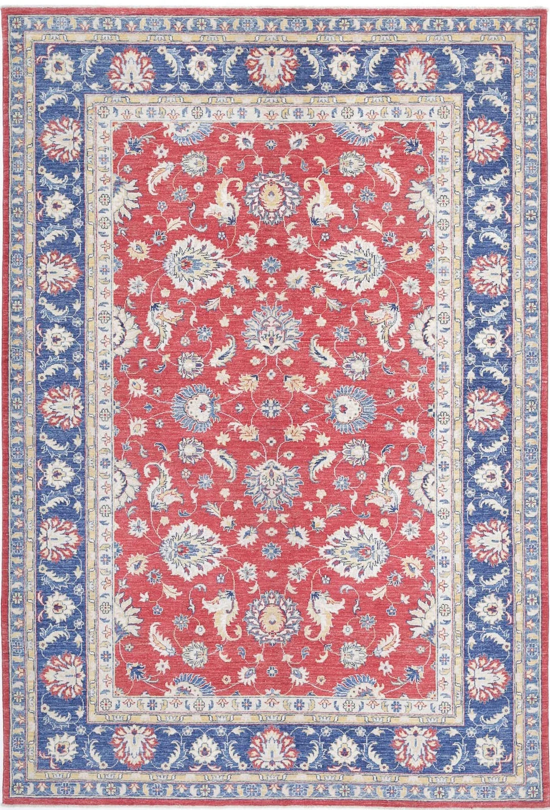 Afghan Ziegler Farhan Rug 6' 5" x 9' 5" Hand-Knotted | No. AT34961