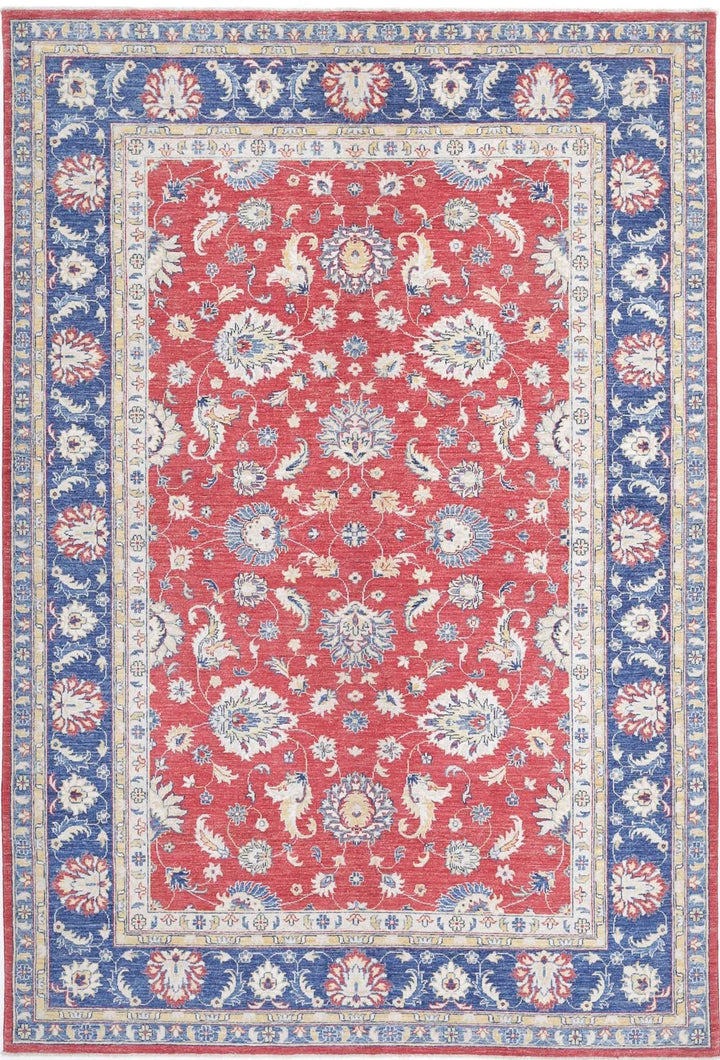 Afghan Ziegler Farhan Rug 6' 5" x 9' 5" Hand-Knotted | No. AT34961