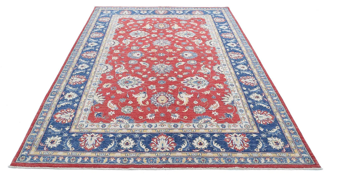 Afghan Ziegler Farhan Rug 6' 5" x 9' 5" Hand-Knotted | No. AT34961