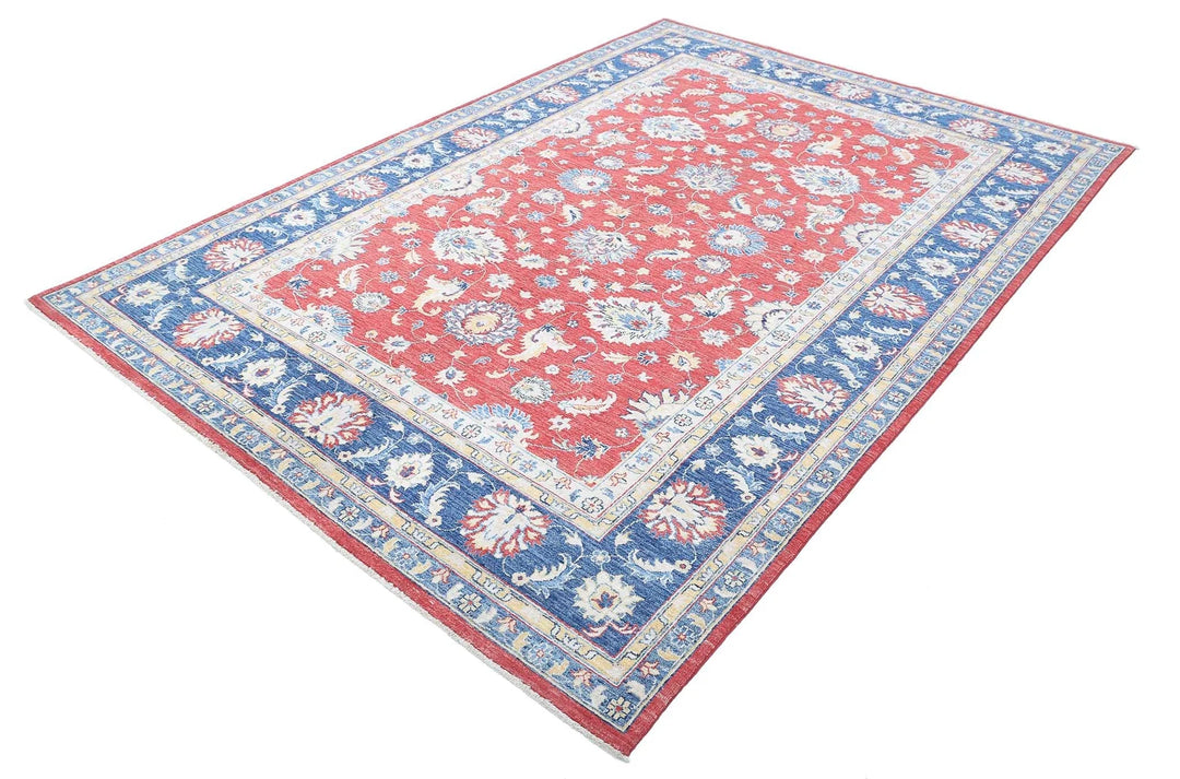 Afghan Ziegler Farhan Rug 6' 5" x 9' 5" Hand-Knotted | No. AT34961