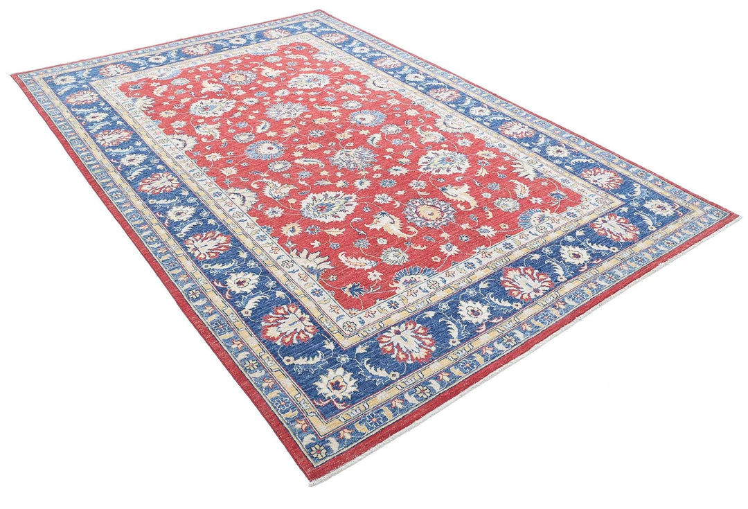 Afghan Ziegler Farhan Rug 6' 5" x 9' 5" Hand-Knotted | No. AT34961