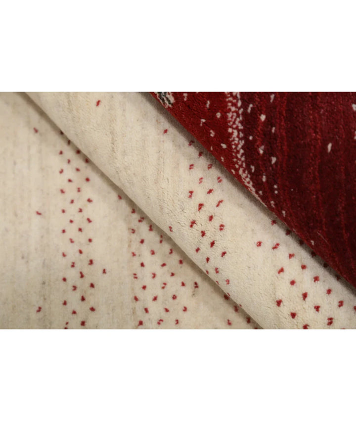 Ivory Indian Lori Rug 4' 7" x 6' 0" Hand-Knotted | No. AT34987
